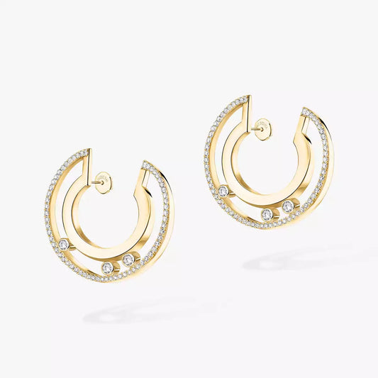 [Lume Jewelry]Move Romane Small Diamond Hoop Earrings
