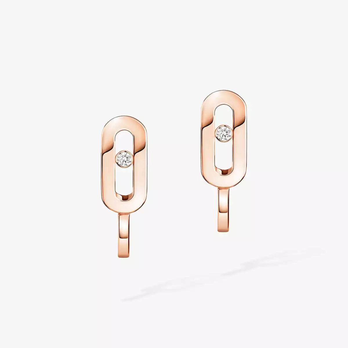 [Lume Jewelry]Diamond Mini Hoop Earrings Move Classique