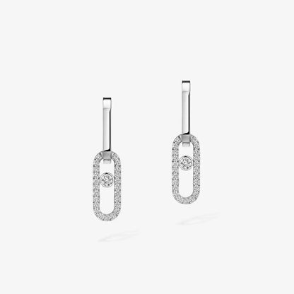 [Lume Jewelry]Move Link Diamond Earrings