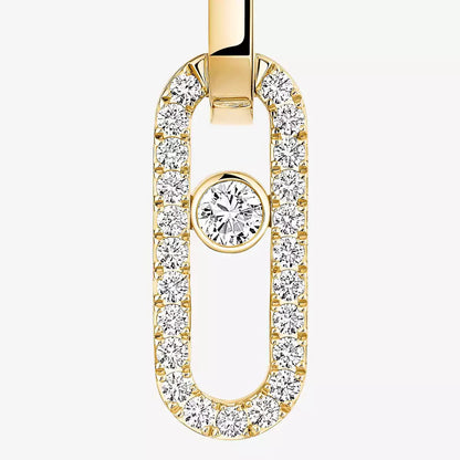 [Lume Jewelry]Move Link Diamond Earrings