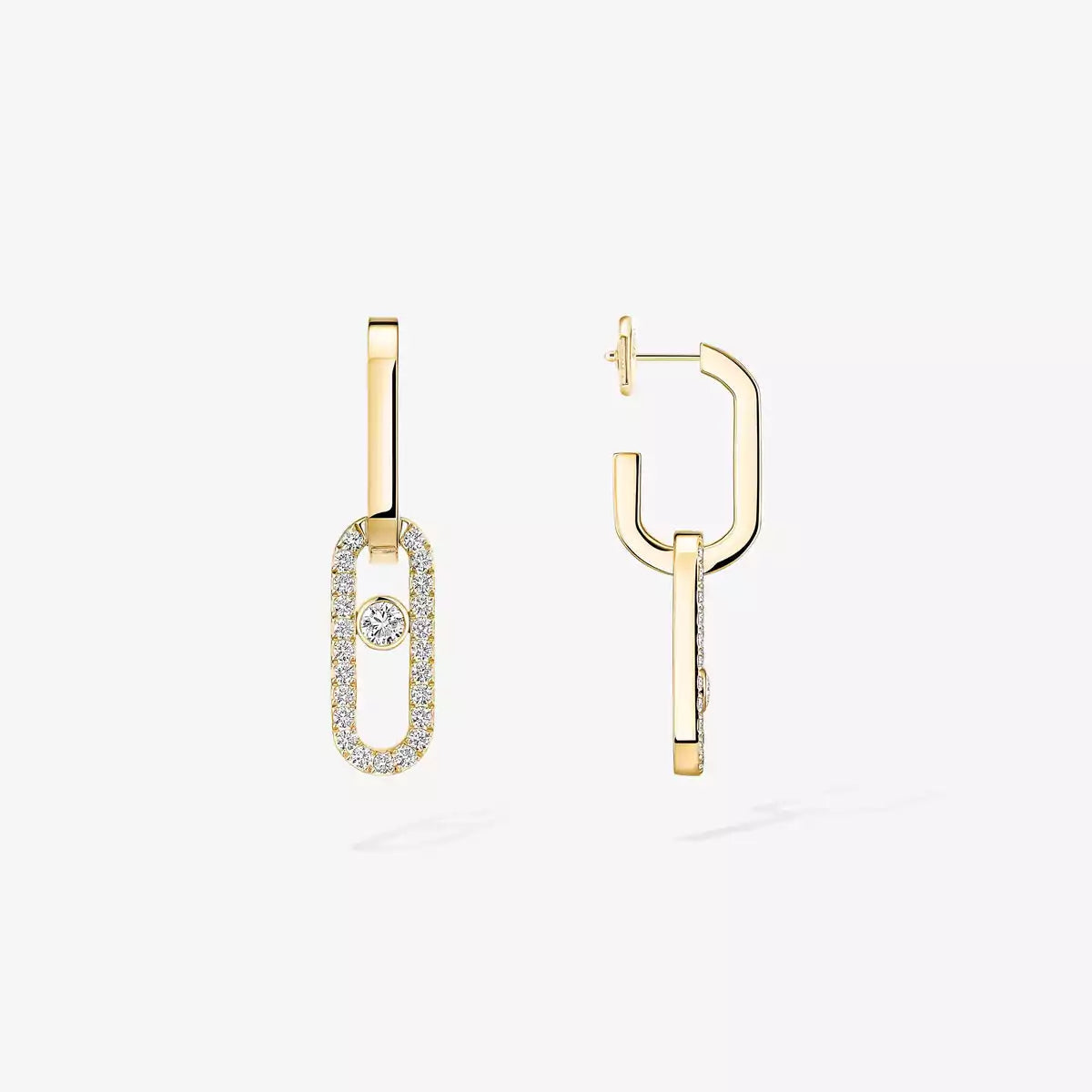 [Lume Jewelry]Move Link Diamond Earrings