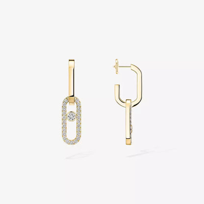 [Lume Jewelry]Move Link Diamond Earrings