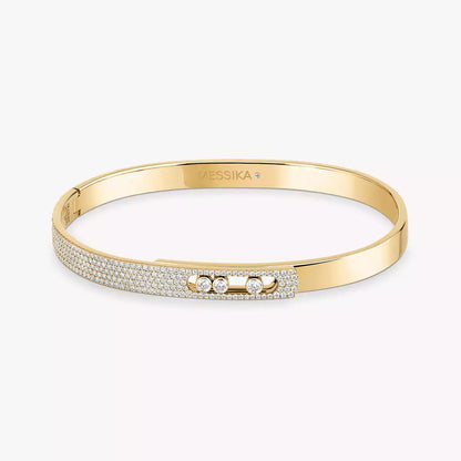 [Lume Jewelry]Move Noa Rose Gold Pavé Diamond Bangle Bracelet