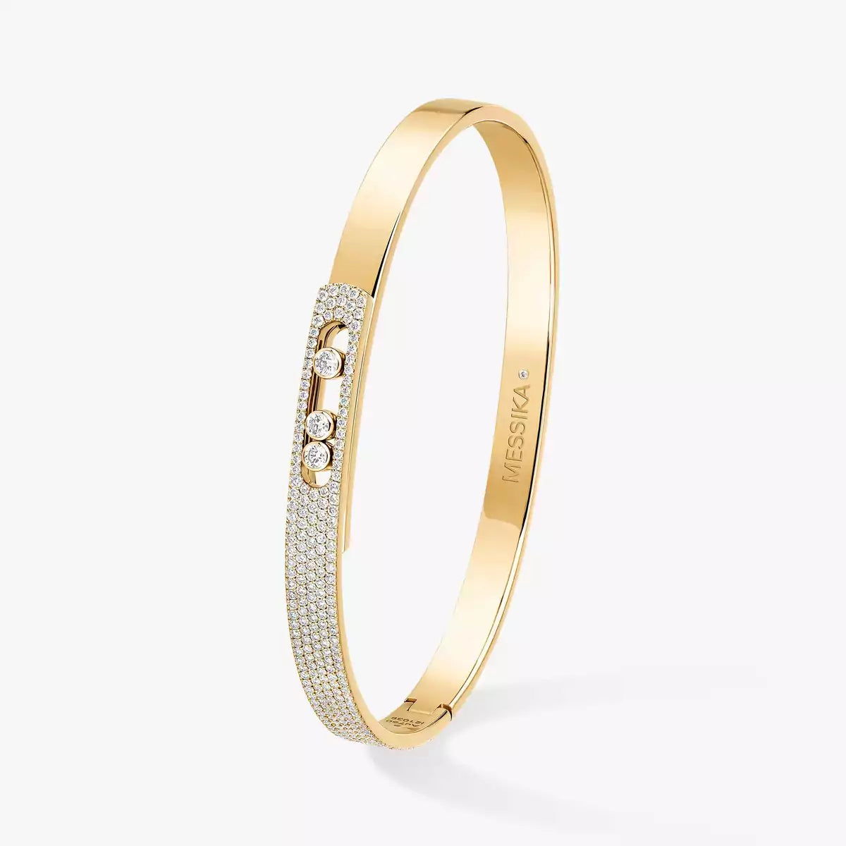 [Lume Jewelry]Move Noa Rose Gold Pavé Diamond Bangle Bracelet