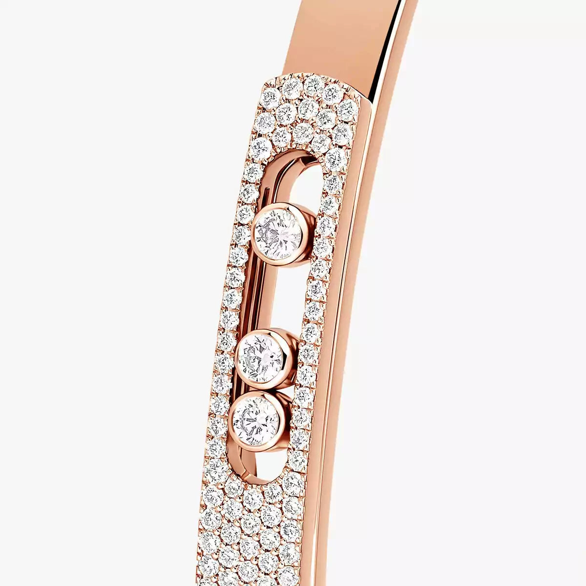 [Lume Jewelry]Move Noa Rose Gold Pavé Diamond Bangle Bracelet