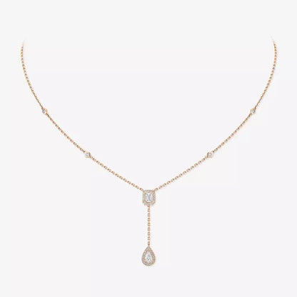 [Lume Jewelry]Gold Diamond Tie Necklace