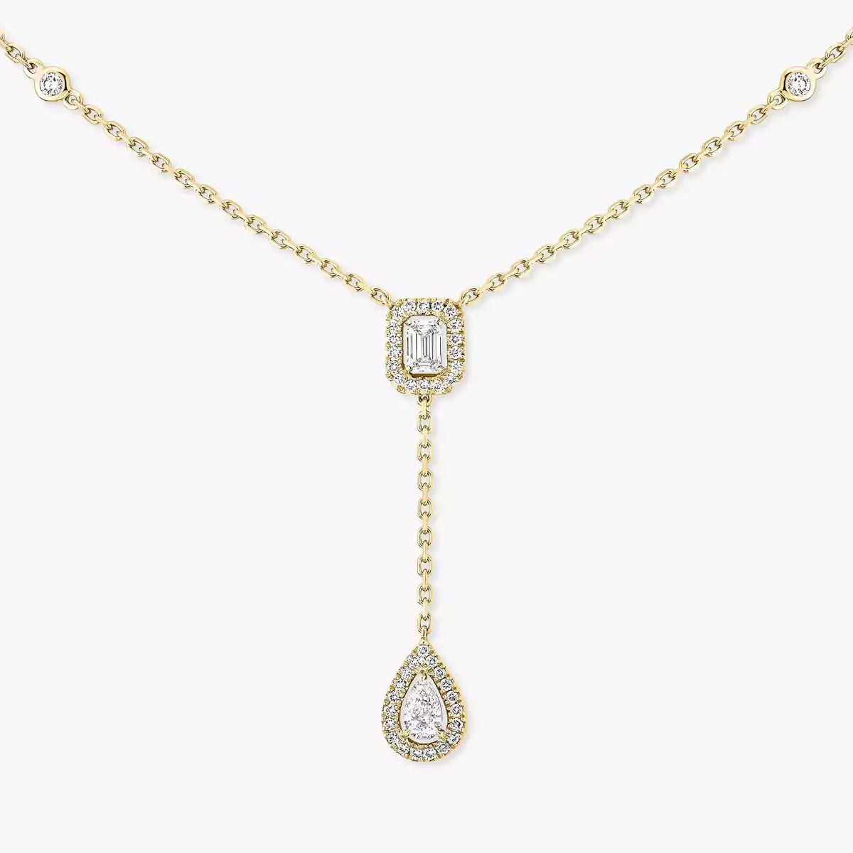 [Lume Jewelry]Gold Diamond Tie Necklace