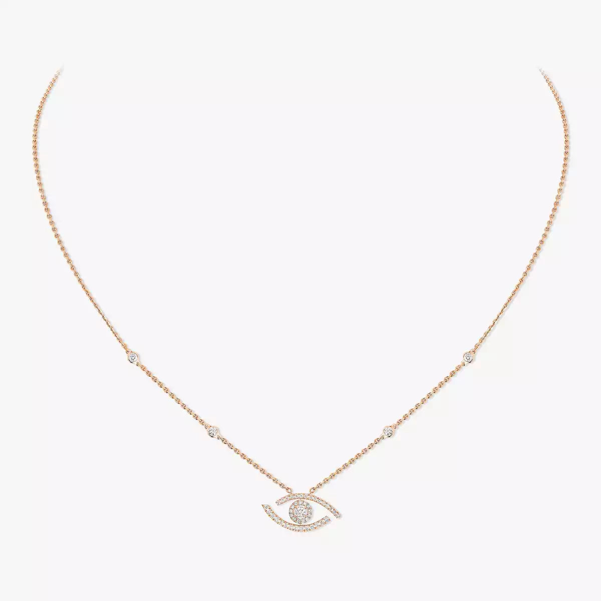 [Lume Jewelry]Pave_ Diamond Necklace Lucky Eye