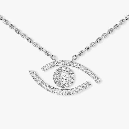 [Lume Jewelry]Pave_ Diamond Necklace Lucky Eye
