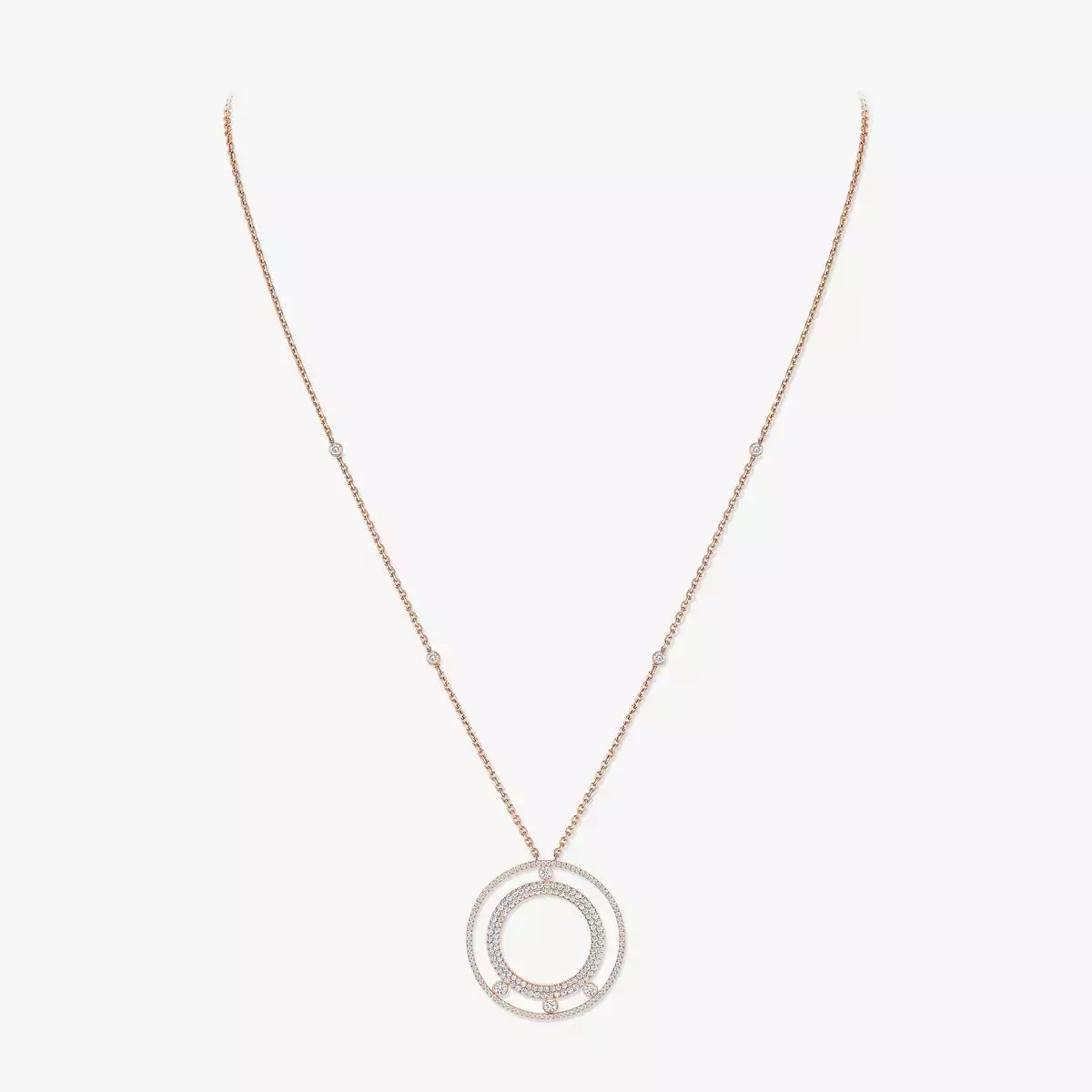 [Lume Jewelry]Move Romane Long Pave_-Set Diamond Necklace