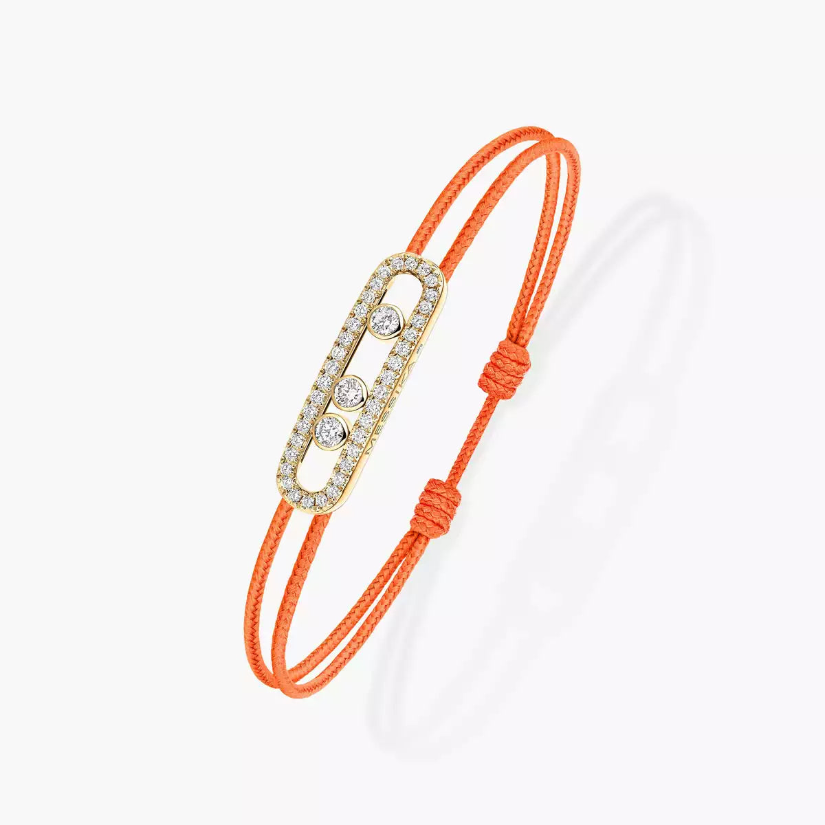 [Lume Jewelry]Messika Care(s) pink cord pavé bracelet