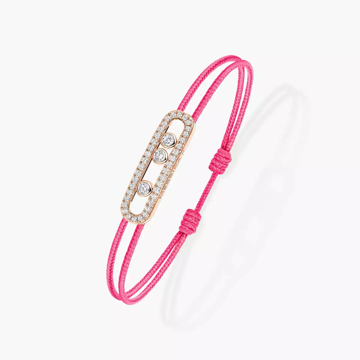 [Lume Jewelry]Messika Care(s) pink cord pavé bracelet