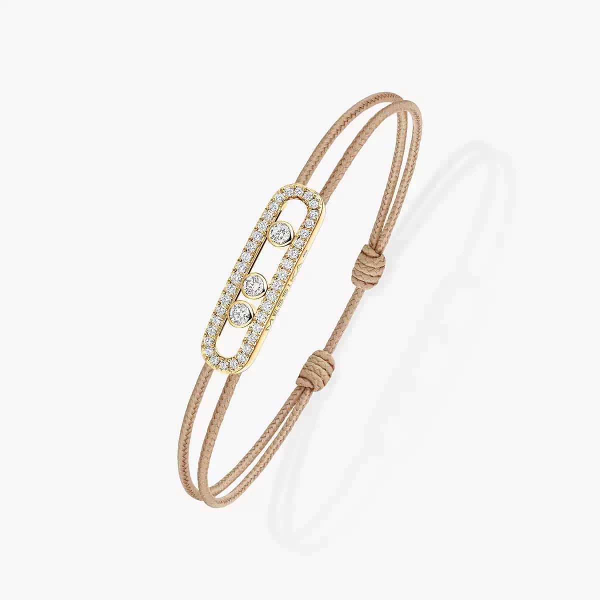 [Lume Jewelry]Messika Care(s) pink cord pavé bracelet