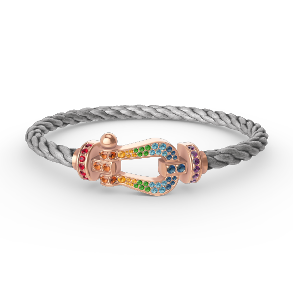Lume Jewelry「フォース ラージ ホースシュー」カラーダイヤモンドブレスレット ローズゴールド