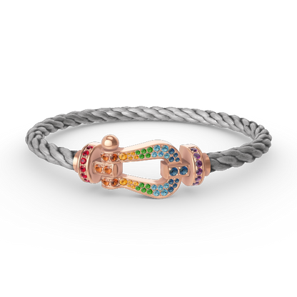 Lume Jewelry「フォース ラージ ホースシュー」カラーダイヤモンドブレスレット ローズゴールド