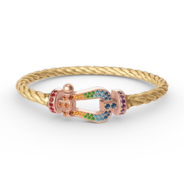 Lume Jewelry「フォース ラージ ホースシュー」カラーダイヤモンドブレスレット ローズゴールド