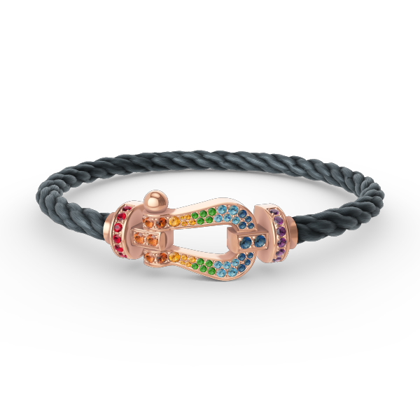 Lume Jewelry「フォース ラージ ホースシュー」カラーダイヤモンドブレスレット ローズゴールド