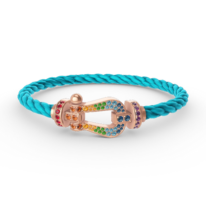 Lume Jewelry「フォース ラージ ホースシュー」カラーダイヤモンドブレスレット ローズゴールド
