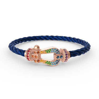 Lume Jewelry「フォース ラージ ホースシュー」カラーダイヤモンドブレスレット ローズゴールド
