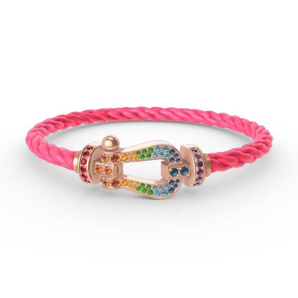 Lume Jewelry「フォース ラージ ホースシュー」カラーダイヤモンドブレスレット ローズゴールド