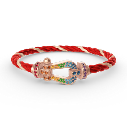 Lume Jewelry「フォース ラージ ホースシュー」カラーダイヤモンドブレスレット ローズゴールド