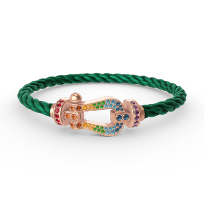 Lume Jewelry「フォース ラージ ホースシュー」カラーダイヤモンドブレスレット ローズゴールド