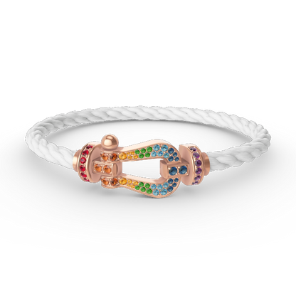 Lume Jewelry「フォース ラージ ホースシュー」カラーダイヤモンドブレスレット ローズゴールド