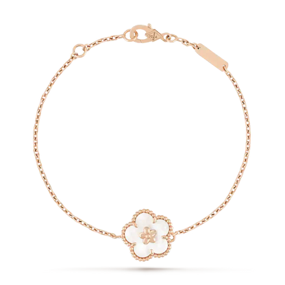 ルムジュエリー 「ラッキー ホワイトMOP梅の花ブレスレット」