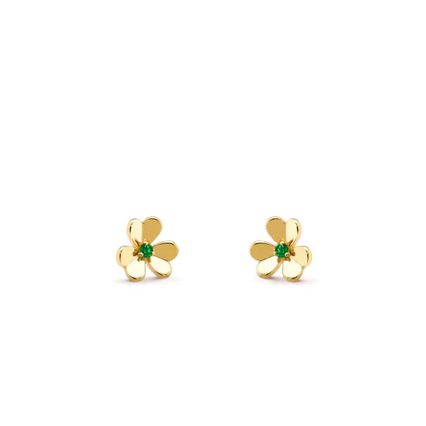 ®Lume Jewelry®フリヴォル フラワー マラカイト イヤリング