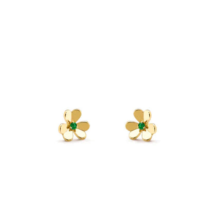 ®Lume Jewelry®フリヴォル フラワー マラカイト イヤリング