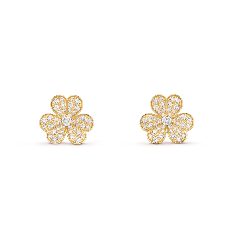®Lume Jewelry®フリヴォル ゴールドフラワー ダイヤモンドイヤリング