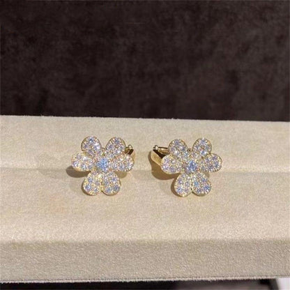 ®Lume Jewelry®フリヴォル ゴールドフラワー ダイヤモンドイヤリング