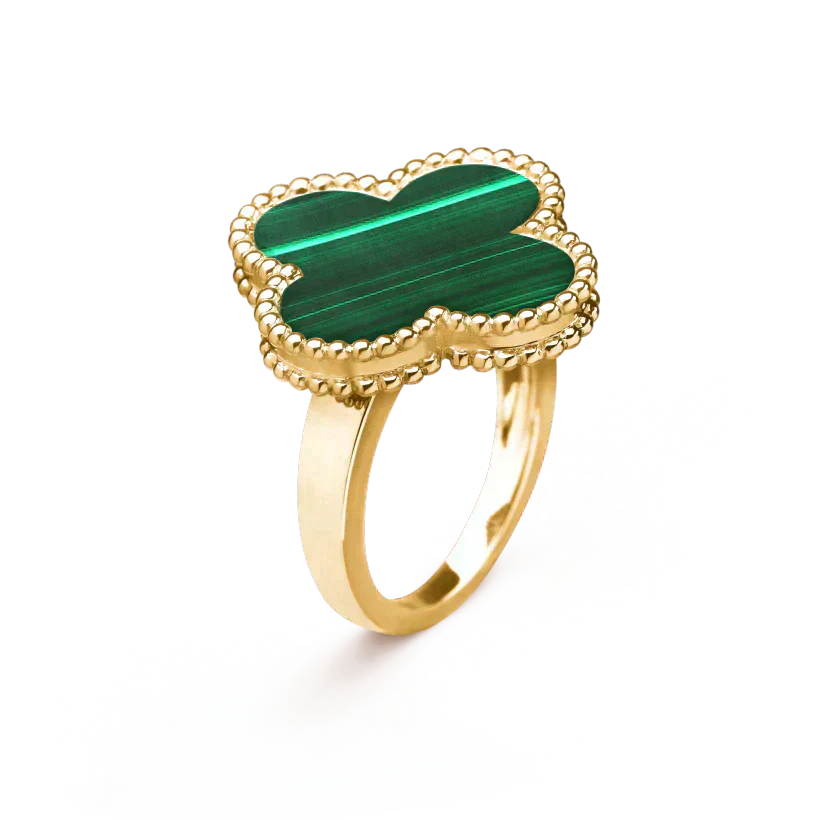 Lume Jewelry「クローバー マラカイト リング」