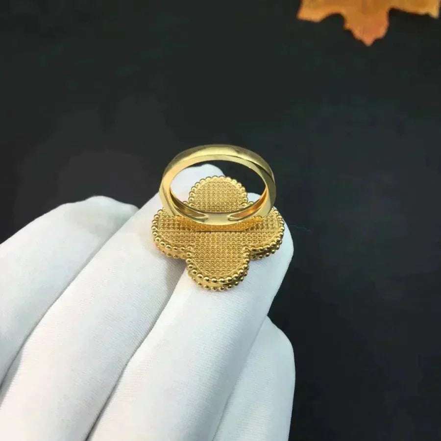Lume Jewelry「クローバー マラカイト リング」