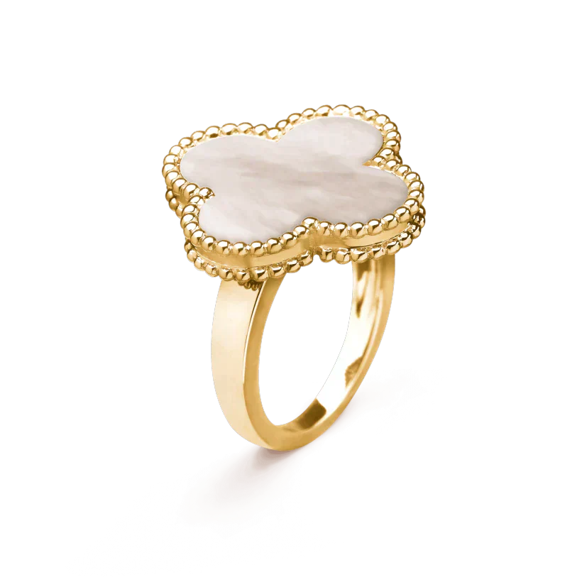 Lume Jewelry クローバー ホワイトマザーオブパール リング
