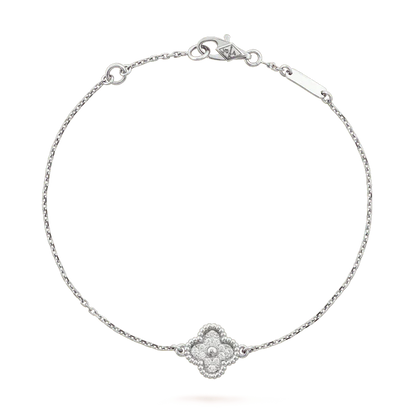 Lume Jewelry クローバー シングルフラワーブレスレット シルバー