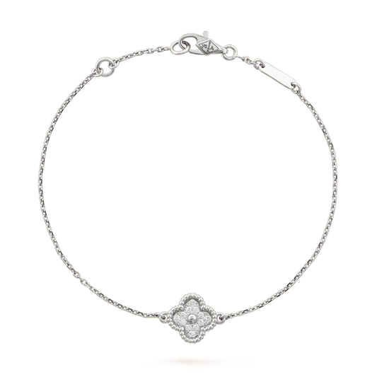 Lume Jewelry クローバー シングルフラワーブレスレット シルバー