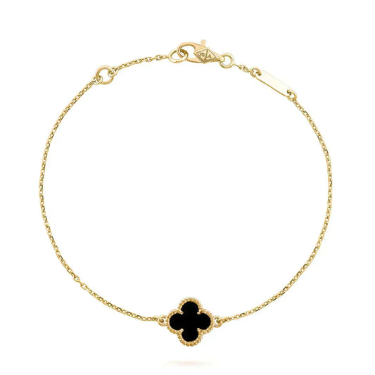 Lume Jewelry クローバーオニキスシングルバングル