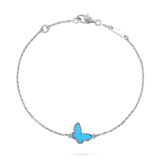 Lume Jewelry® バタフライ ターコイズ バタフライブレスレット シルバー