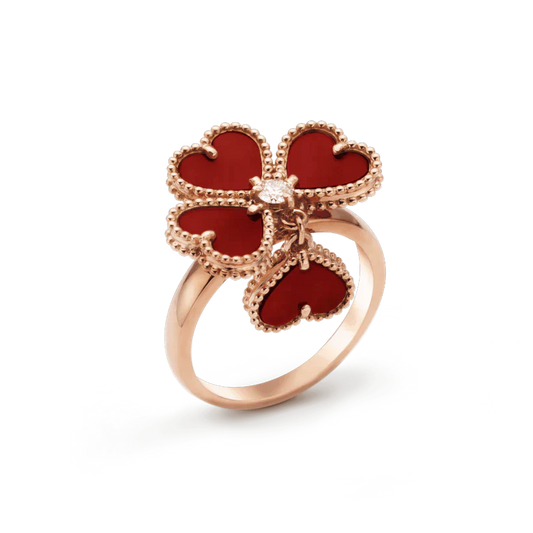 Lume Jewelry スウィートクローバー カーネリアンリング