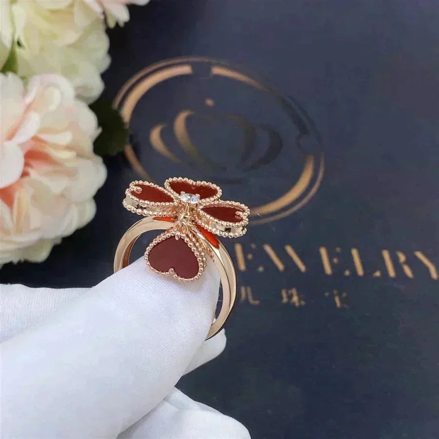 Lume Jewelry スウィートクローバー カーネリアンリング
