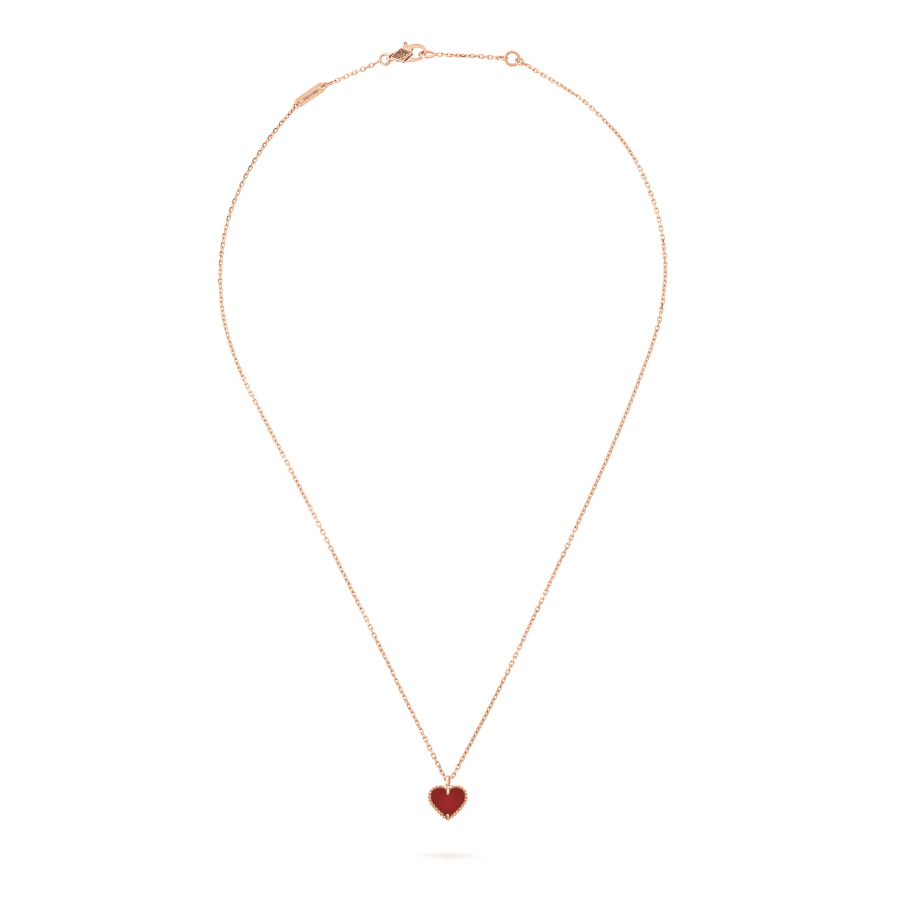 Lume Jewelry「SWEET CLOVER カーネリアン ハートネックレス」