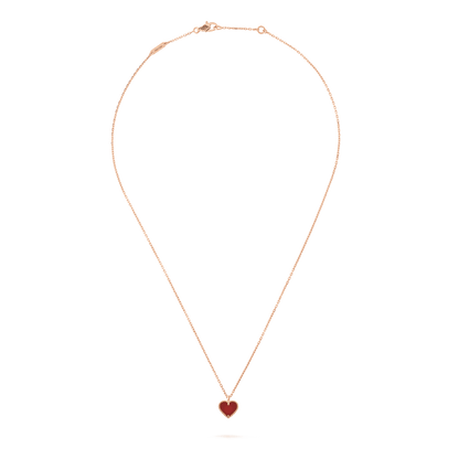 Lume Jewelry「SWEET CLOVER カーネリアン ハートネックレス」