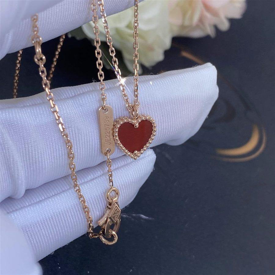 Lume Jewelry「SWEET CLOVER カーネリアン ハートネックレス」