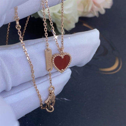 Lume Jewelry「SWEET CLOVER カーネリアン ハートネックレス」