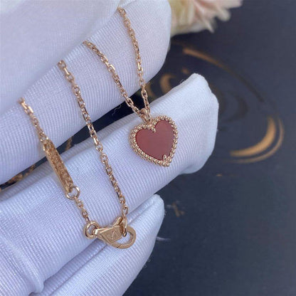 Lume Jewelry「SWEET CLOVER カーネリアン ハートネックレス」