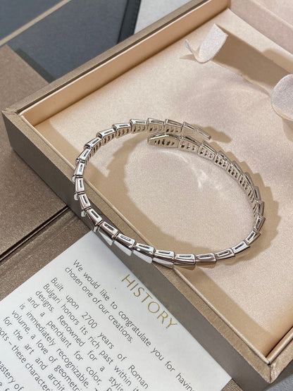 [✨Lume Jewelry✨] Viper Silver No‑Diamond Snake Bracelet