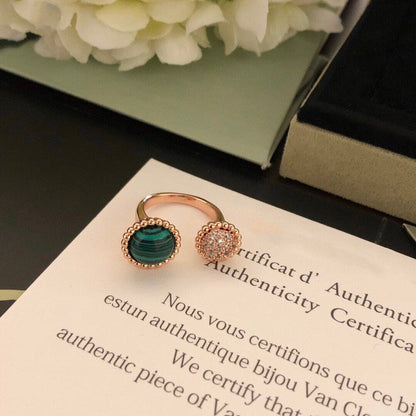 「Lume Jewelry」ペルレ クルール ダイヤモンド ローズゴールド アントレ レ ドア リング