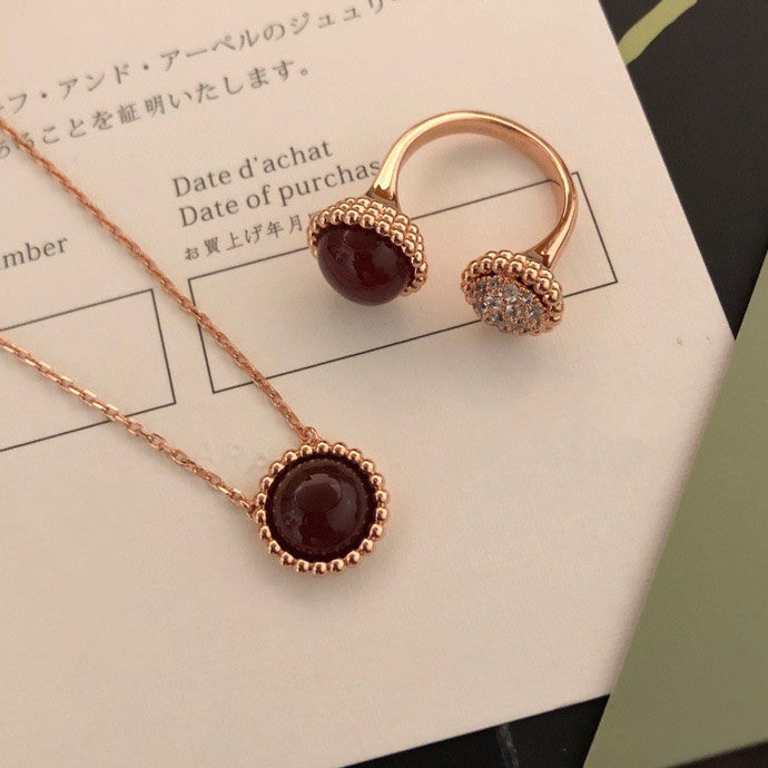 「Lume Jewelry」ペルレ クルール ダイヤモンド ローズゴールド アントレ レ ドア リング