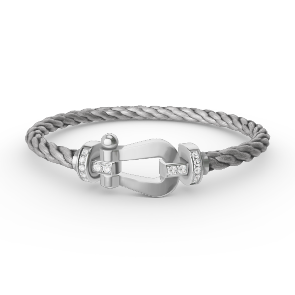 「Lume Jewelry」FORCE ラージ ホースシュー ハーフ ダイヤモンド ブレスレット シルバー